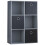 Vida Designs (Grey, Black) Durham 6 Cube Shelf Drawer Bookcase with 3 Baskets 1