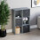 Vida Designs (Grey, Black) Durham 6 Cube Shelf Drawer Bookcase with 3 Baskets 8