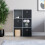 Vida Designs (Grey, Black) Durham 6 Cube Shelf Drawer Bookcase with 3 Baskets 6