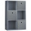 Vida Designs (Grey, Grey) Durham 6 Cube Shelf Drawer Bookcase with 3 Baskets 1