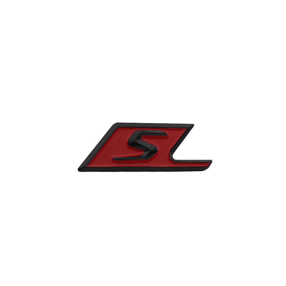 (-Red) 3D Premium S Car Trunk Tail Rear Decal Emblem Badge Sticker For Samg W117 Black/Red 8105270480841