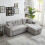 Luxury Life (Grey) Madrid Velvet Corner Sofa bed 1
