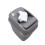 JVL Loop Toilet Brush and Rectangular Lidded Bin - Grey 6