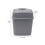 JVL Loop Toilet Brush and Rectangular Lidded Bin - Grey 10