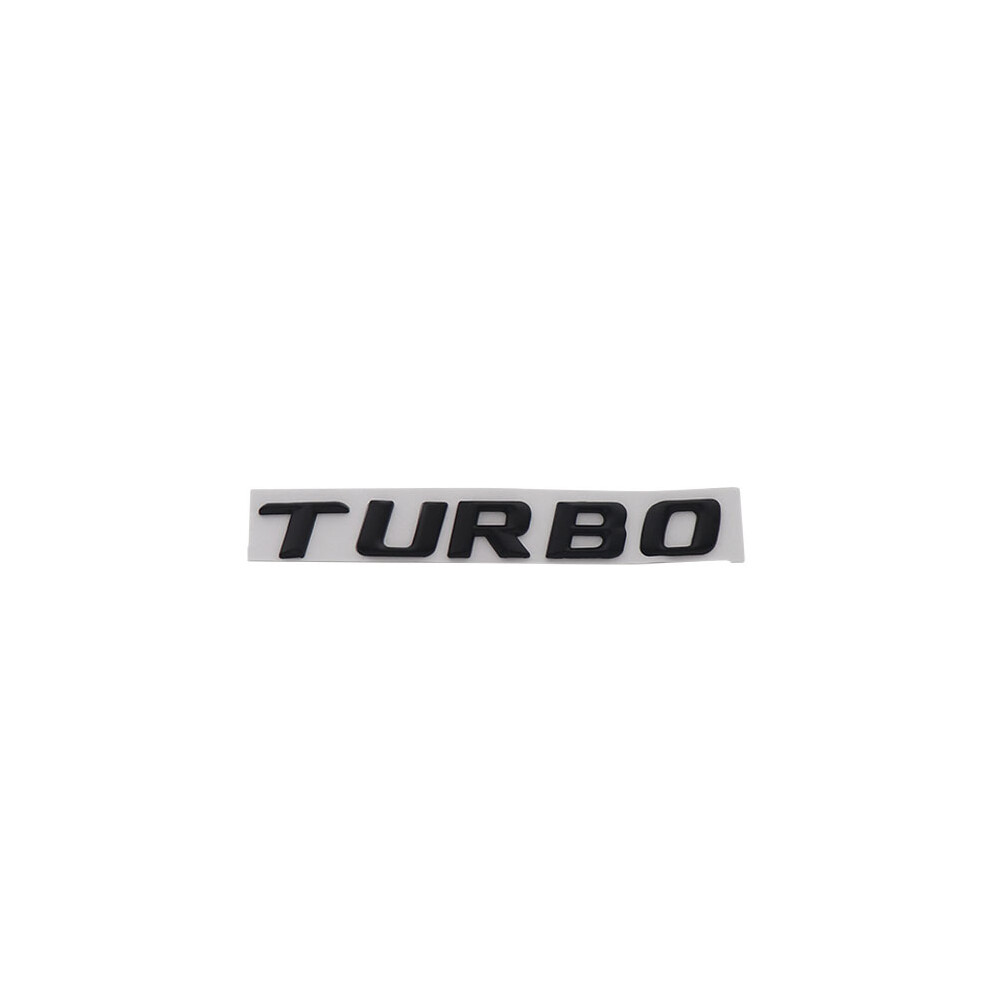 (Black) 3D Premium Turbo Car Engine Hood Fender Trunk Tail Rear Bonnet Decal Emblem Black 8105270481107