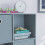 Vida Designs (Grey, Grey) Durham 6 Cube Shelf Drawer Bookcase with 3 Baskets 7