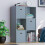 Vida Designs (Grey, Grey) Durham 6 Cube Shelf Drawer Bookcase with 3 Baskets 5
