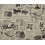 (1/2 Meter) 100% Cotton Printed Canvas Fabric Vintage Cycles 1