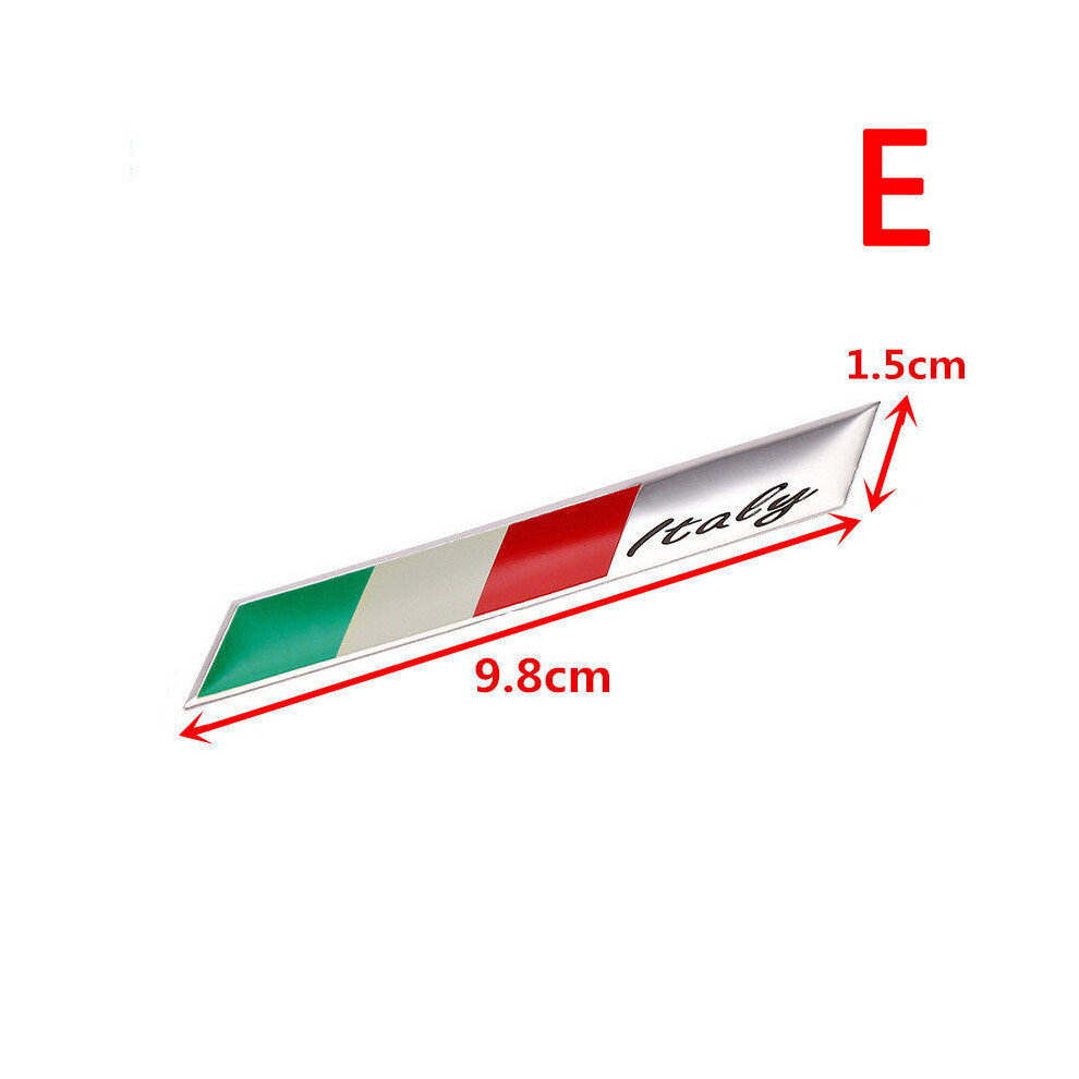 (E) 1Pc Aluminum 3D Metal Italy Italian Flag Italy Map Sticker Emblem Badge 8105270481695