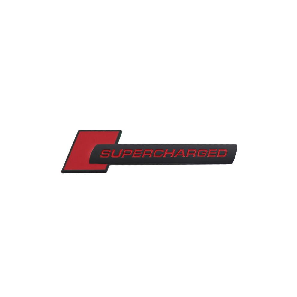 (-Red) 3D Supercharged For Range Rover A3 A4 A5 A6 Q3 Q5 Q7 S3 S4 S5 S6 S8 Car Black/Red 8105270483484