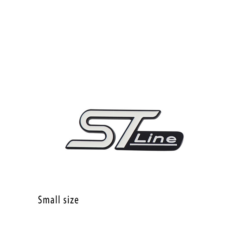 (S-White) 3D St Line For Focus Fiesta Ecosport Kuga Mondeo Everest Car Fender Side Black/White 8105270483231