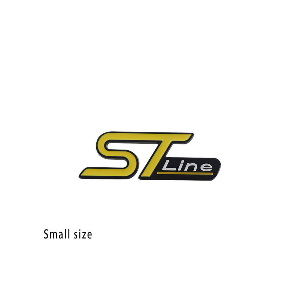 (S - White) 3D St Line For Focus Fiesta Ecosport Kuga Mondeo Everest Car Fender Side Black/Yellow/White 8105270483248