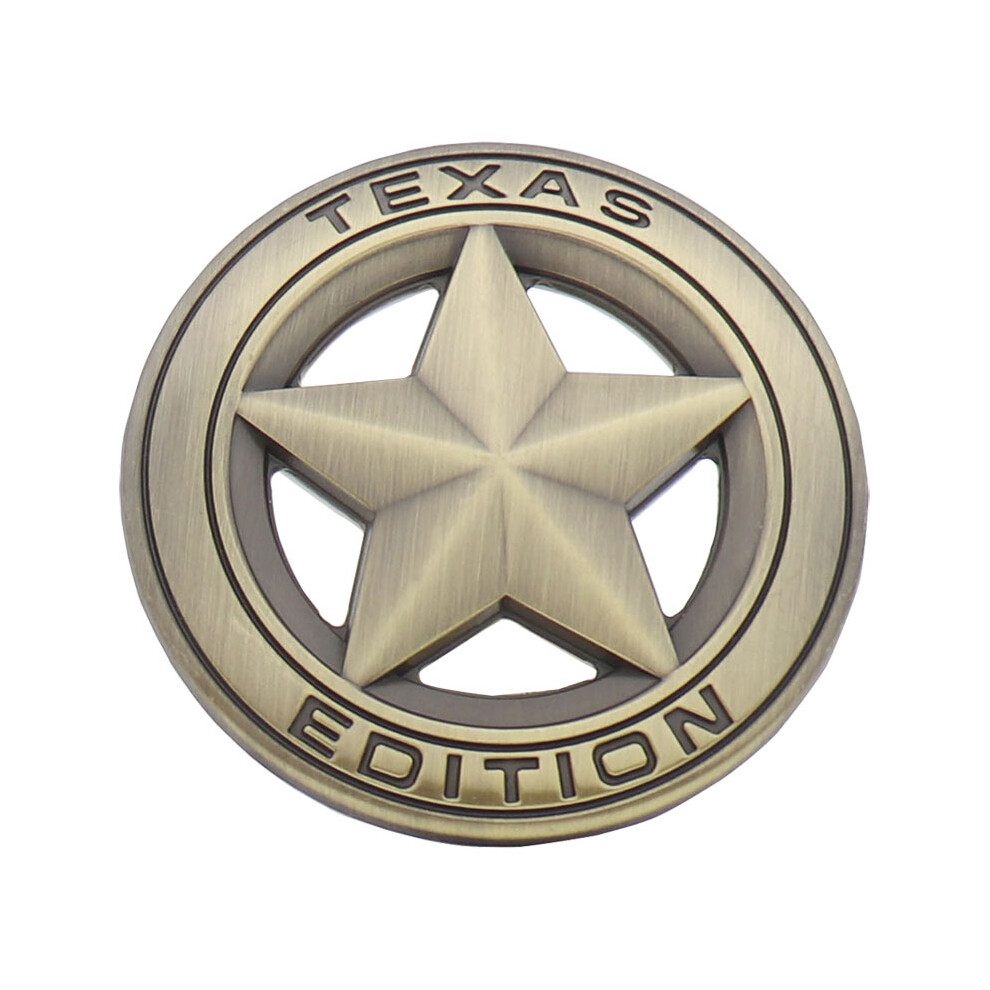 (Bronze) 3D Texas Edition For Car Hood Fender Trunk Nameplate Decal Emblem Badge Bronze 8105270483774