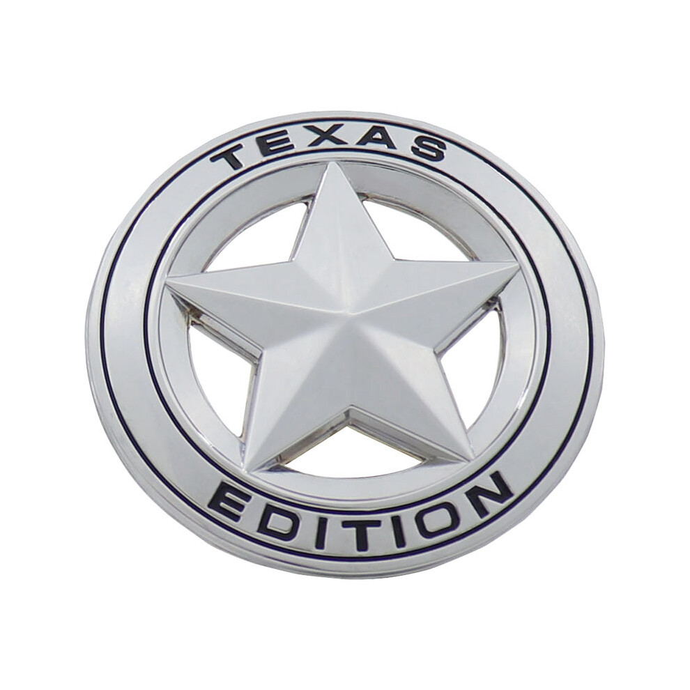 (Chrome-) 3D Texas Edition For Car Hood Fender Trunk Nameplate Decal Emblem Badge Black 8105270483781