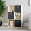Vida Designs (Oak, Black) Durham 6 Cube Shelf Drawer Bookcase with 3 Baskets 7