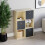 Vida Designs (Oak, Black) Durham 6 Cube Shelf Drawer Bookcase with 3 Baskets 8