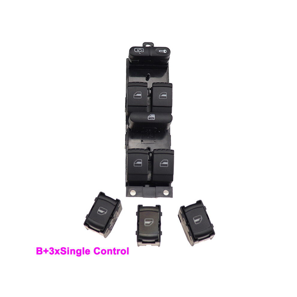 (Band3xsingle Control) Window Panel Master Control Car Switch For Vw Golf Mk4 Jetta Bora Passat 8105270505513