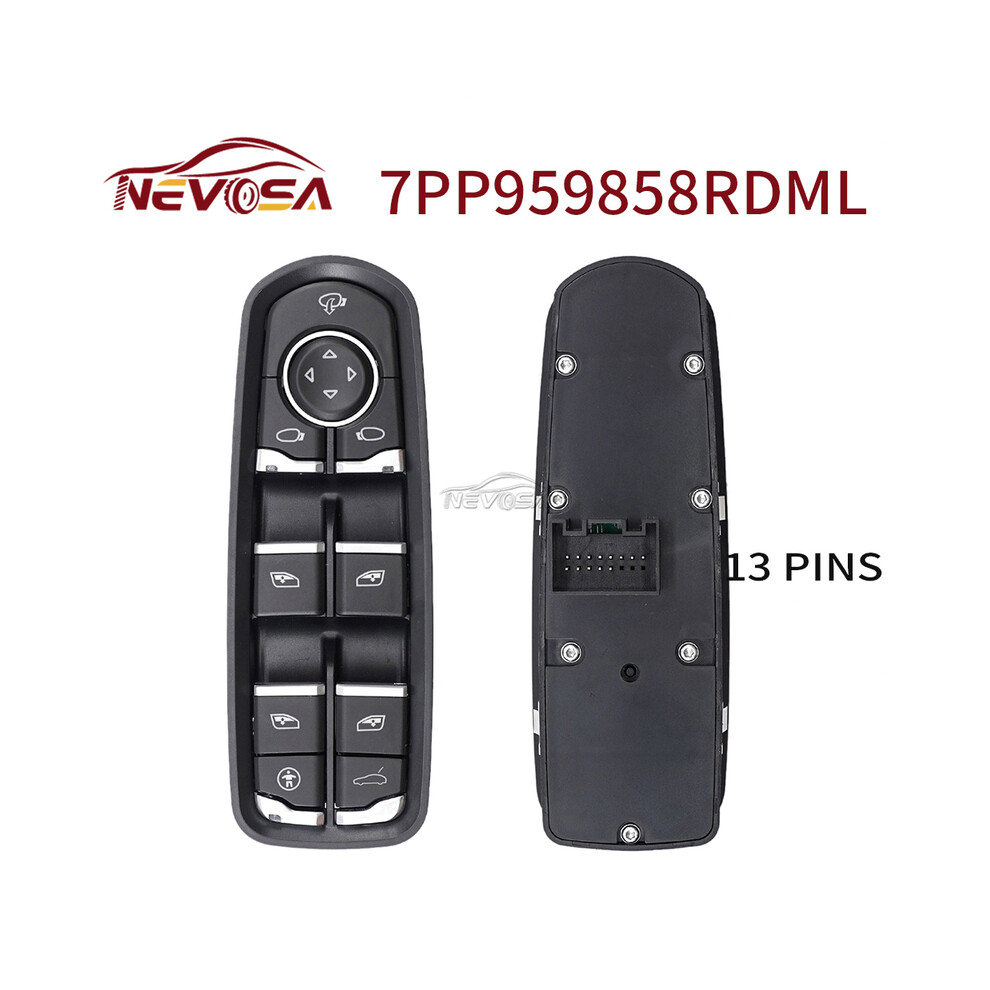(7Pp959858rdml-13Pins) Power Window Car Switch For Porsche Panamera 970 Cayenne 92A Macan 95B 8105270506305