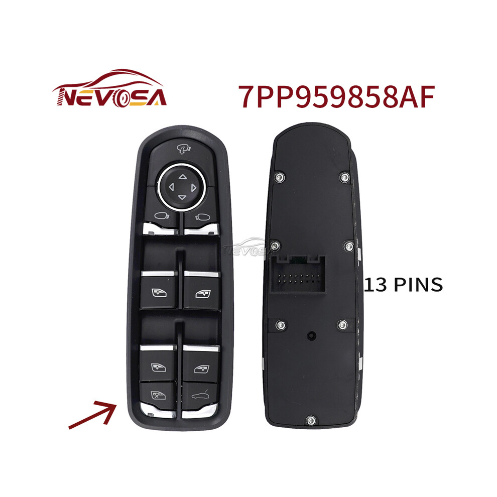 (7Pp959858af-13Pins) Power Window Car Switch For Porsche Panamera 970 Cayenne 92A Macan 95B 8105270506312