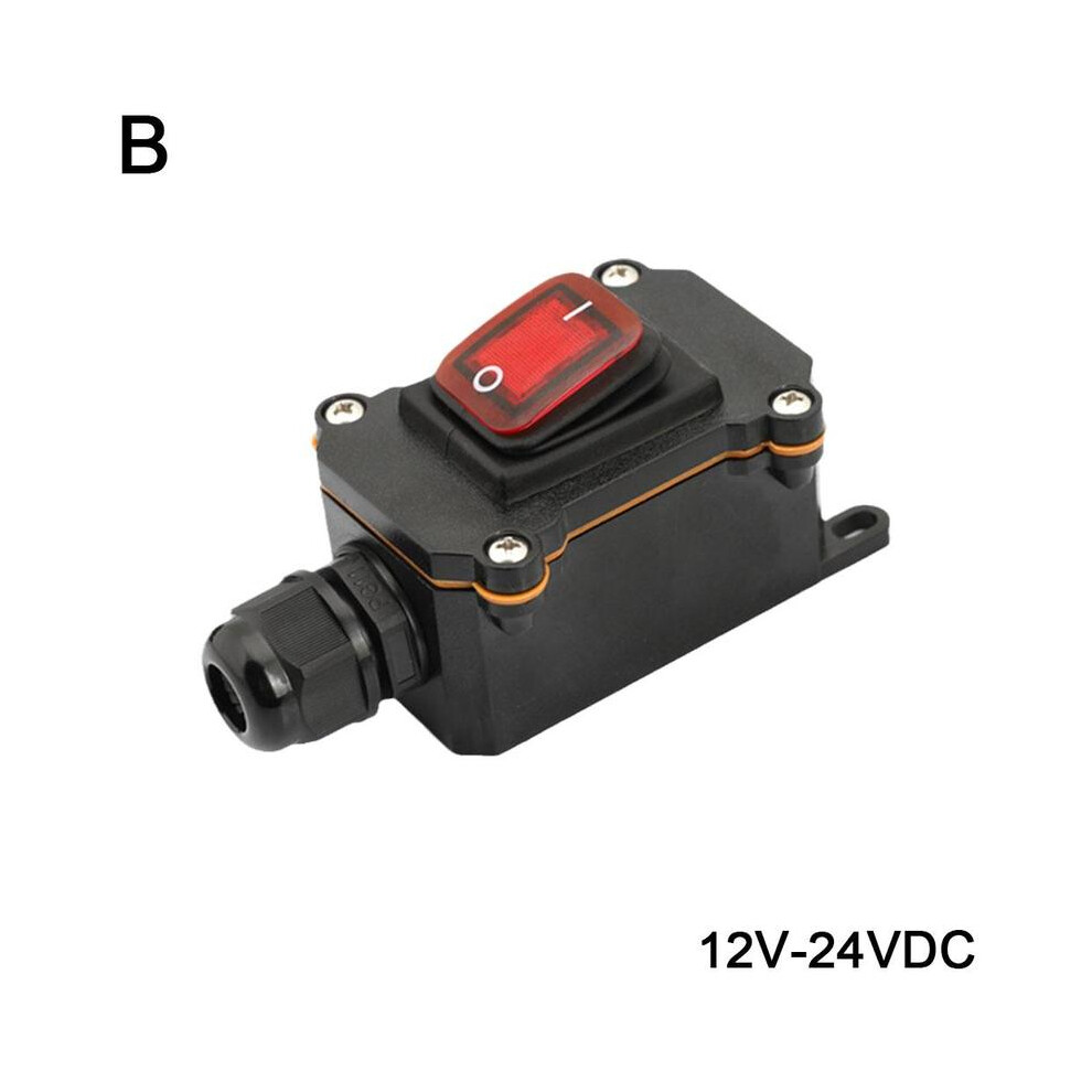 (1 Head 12V 24V) Inline Power Cord 110V-220V Car Switch12v-24V Marine Rocker On Off Waterproof 8105270506565