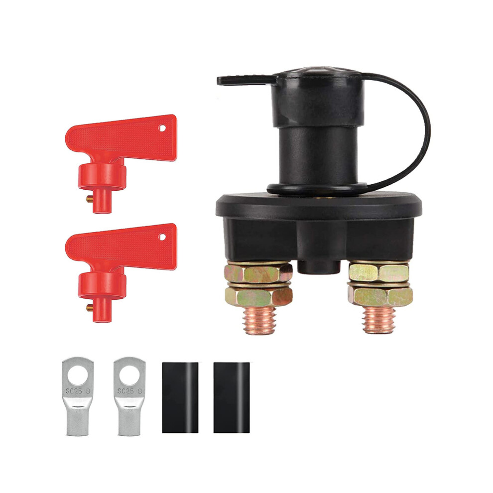 ( Power Switch 2) 12V/24V Battery Power Car Switch Disconnect Isolator Circuit Breaker Main Black 8105270505766