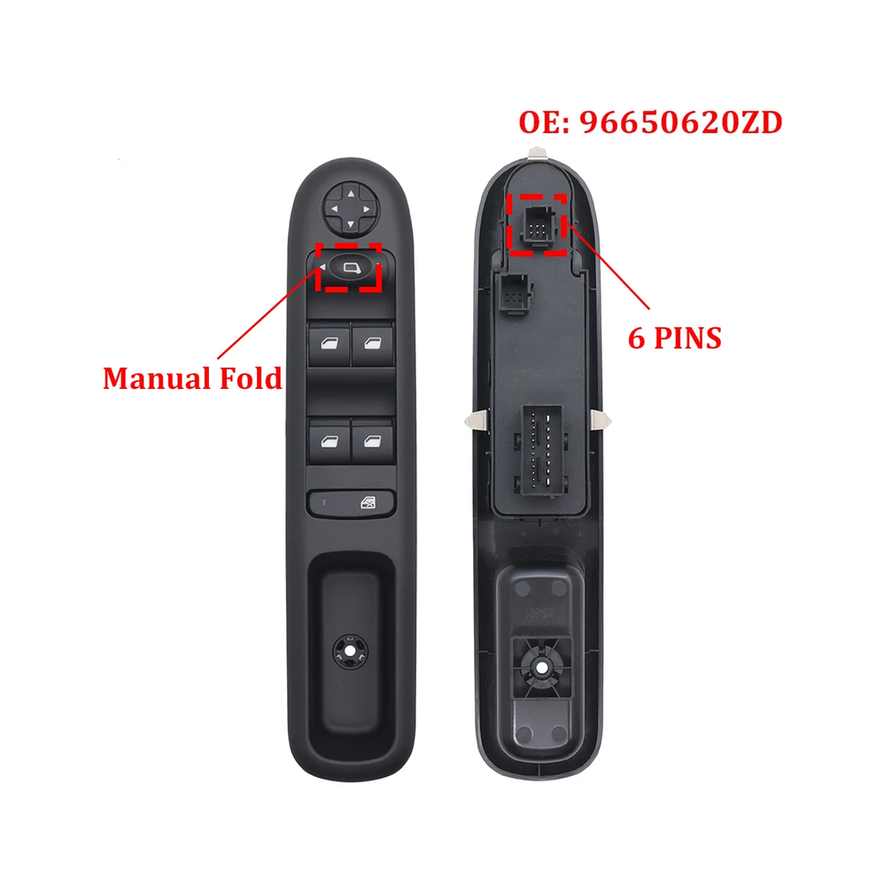 (Manual Fold) 96650620Zd 96650621Zd Master Power Car Switchwindow For Peugeot 3008 5008 8105270509443