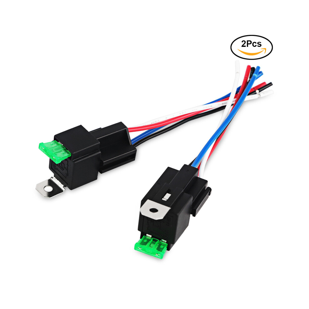 (2Pcs) Herorider 30A Car Switch4pin Fuse Relay Harness Set 12V Dc Spst Automotive 8105270512849