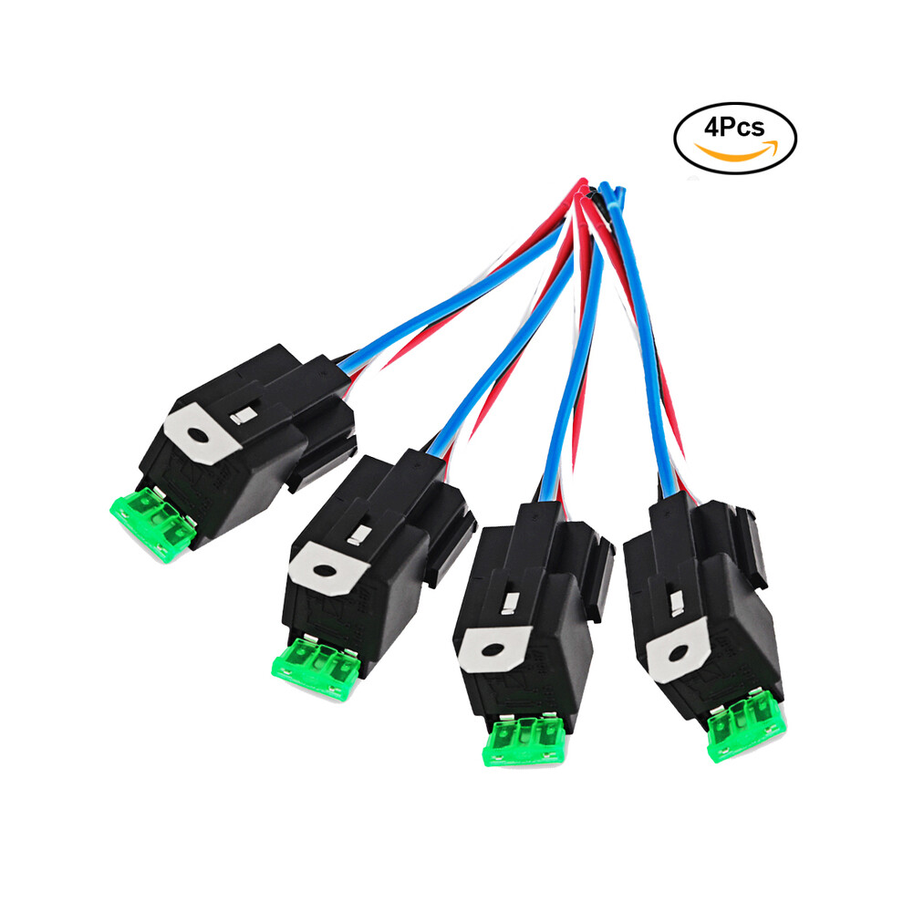 (4Pcs) Herorider 30A Car Switch4pin Fuse Relay Harness Set 12V Dc Spst Automotive 8105270512832