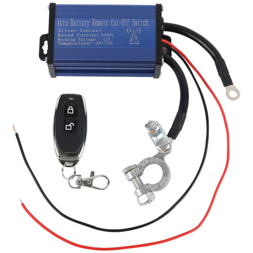 (remote and switch) Battery Disconnect Isolator car switchCut-Off Relay W/ Wireless Remote 1