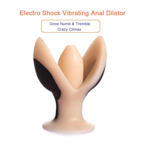 (Black) Electro Shock Large Vibrating Butt Plug Anal Dilator Bullet Vibrator Bdsm 2