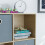 Vida Designs (Oak, Grey) Durham 6 Cube Shelf Drawer Bookcase with 3 Baskets 7