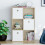 Vida Designs (Oak, White) Durham 6 Cube Shelf Drawer Bookcase with 3 Baskets 6