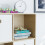 Vida Designs (Oak, White) Durham 6 Cube Shelf Drawer Bookcase with 3 Baskets 8
