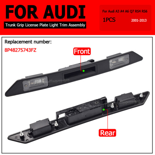 Trunk Handle Licence Plate car switchLight Assembly 8P48275743FZ Trim 1