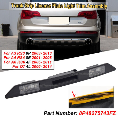 Trunk Handle Licence Plate car switchLight Assembly 8P48275743FZ Trim 2