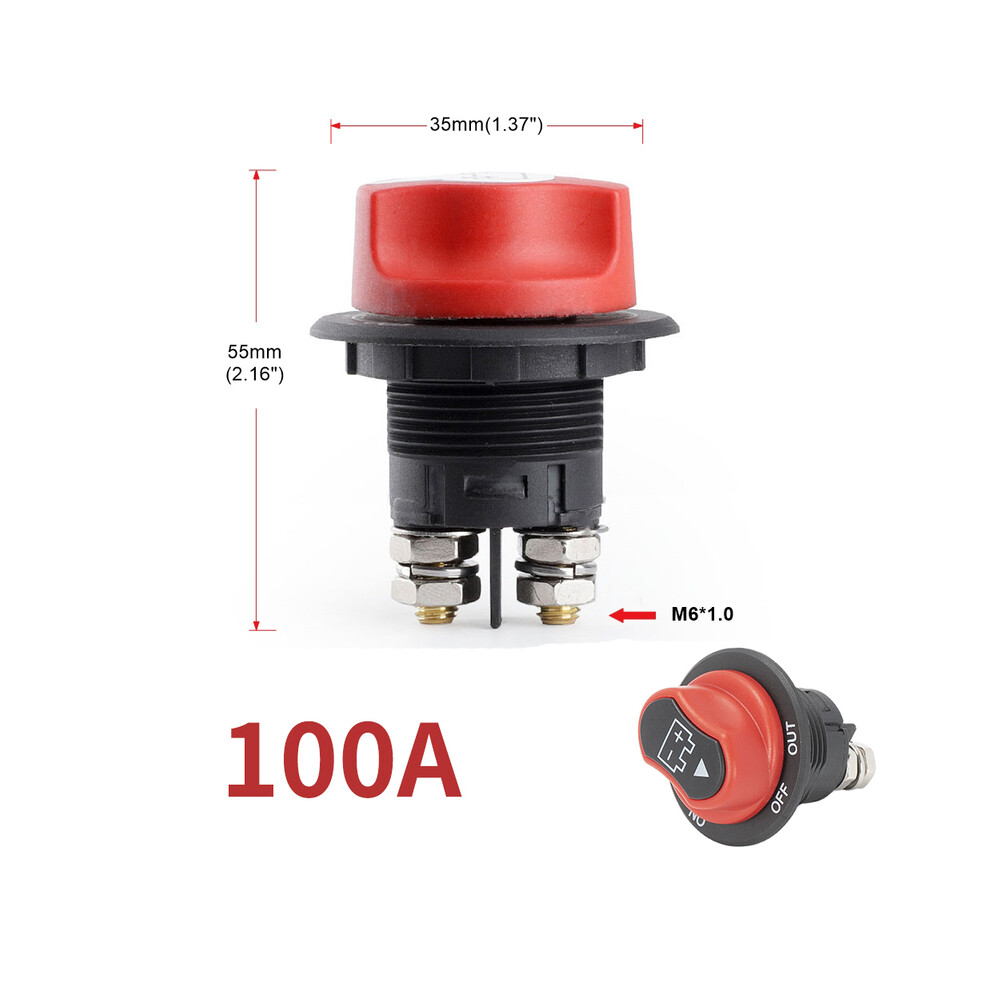 Daiertek 50A 100A 200A Car Switch300a 12V Battery Disconnect Cut Off Isolator 8105270529038