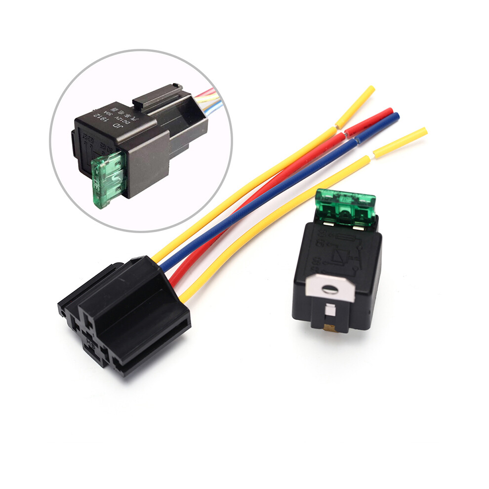 12V 5Pin 30A Relay Car Switch12v 4Pin With Fuse Terminal Auto Relay With 8105270533585