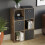 Vida Designs (Dark Wood, Black) Durham 6 Cube Shelf Drawer Bookcase with 3 Baskets 8