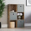 Vida Designs (Dark Wood, Grey) Durham 6 Cube Shelf Drawer Bookcase with 3 Baskets 5