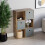 Vida Designs (Dark Wood, Grey) Durham 6 Cube Shelf Drawer Bookcase with 3 Baskets 6