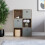 Vida Designs (Dark Wood, Grey) Durham 6 Cube Shelf Drawer Bookcase with 3 Baskets 8