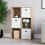 Vida Designs (Dark Wood, White) Durham 6 Cube Shelf Drawer Bookcase with 3 Baskets 7