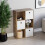 Vida Designs (Dark Wood, White) Durham 6 Cube Shelf Drawer Bookcase with 3 Baskets 8