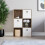 Vida Designs (Dark Wood, White) Durham 6 Cube Shelf Drawer Bookcase with 3 Baskets 6