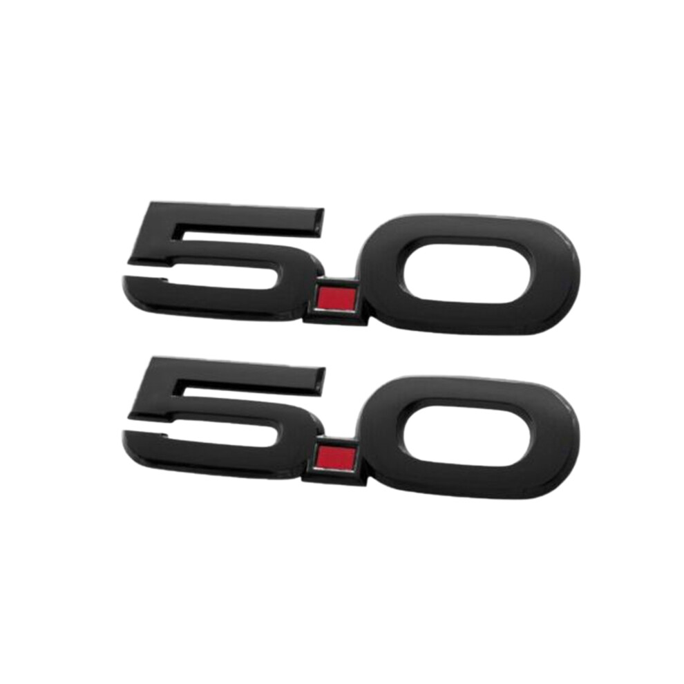 1 Pair For 2015-2020 Ford Mustang Gt 5.0 5.5 Inch Fender Side Emblems Black 8105270540491