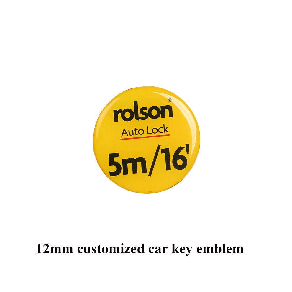 100Pcs 12Mm Customized Car Key Epoxy Resin Crystal Material Emblem Badge 8105270540514