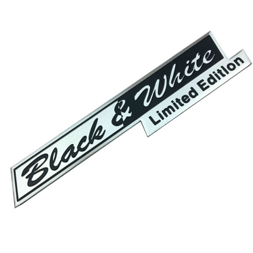 3D Aluminum Black And White Limited Edition Emblem Badge Sticker Logo ...