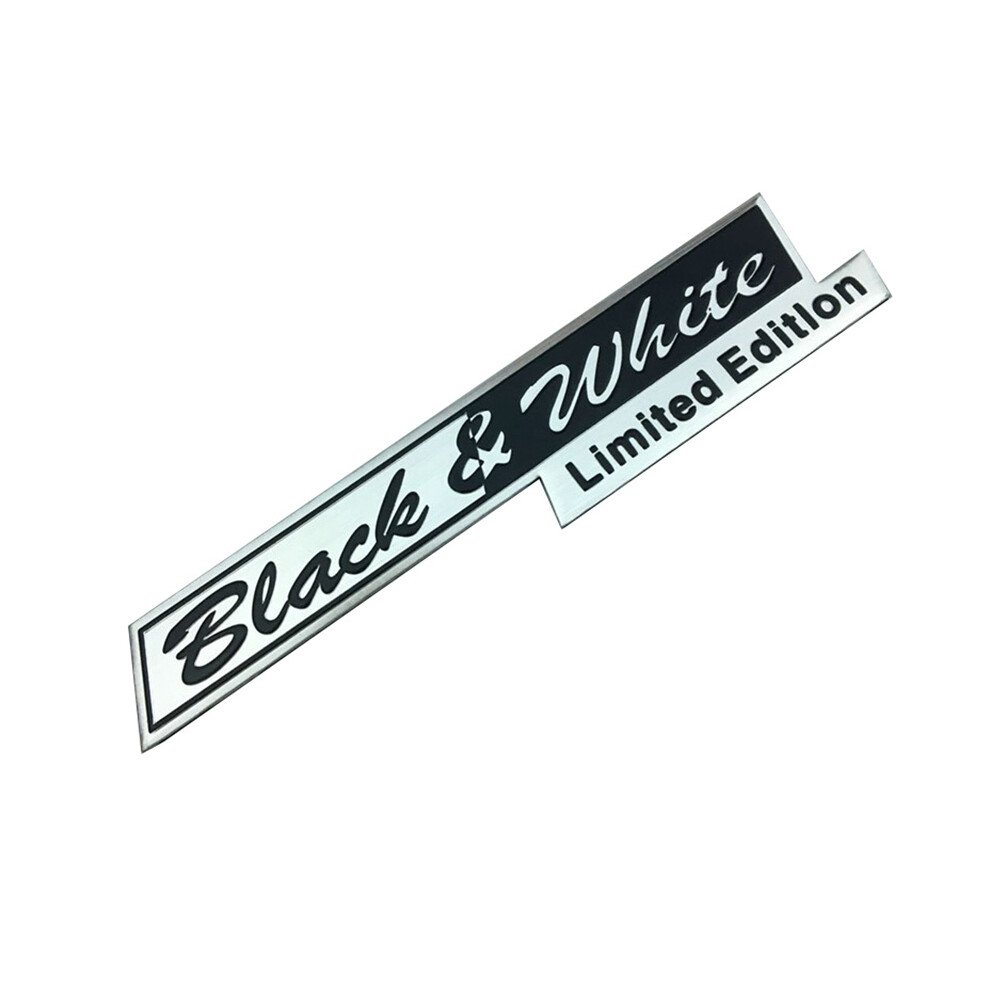 3D Aluminum And Limited Edition Emblem Badge Sticker Logo Black/White 8105270542082