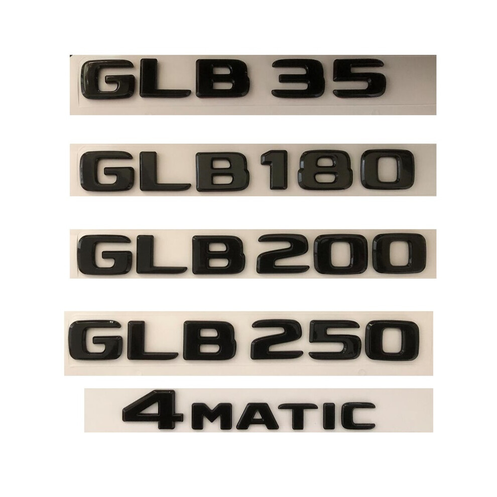 Brilliant Shiny Gloss Trunk Emblems For Mercedes Benz Glb Destrol Black 8105270543607