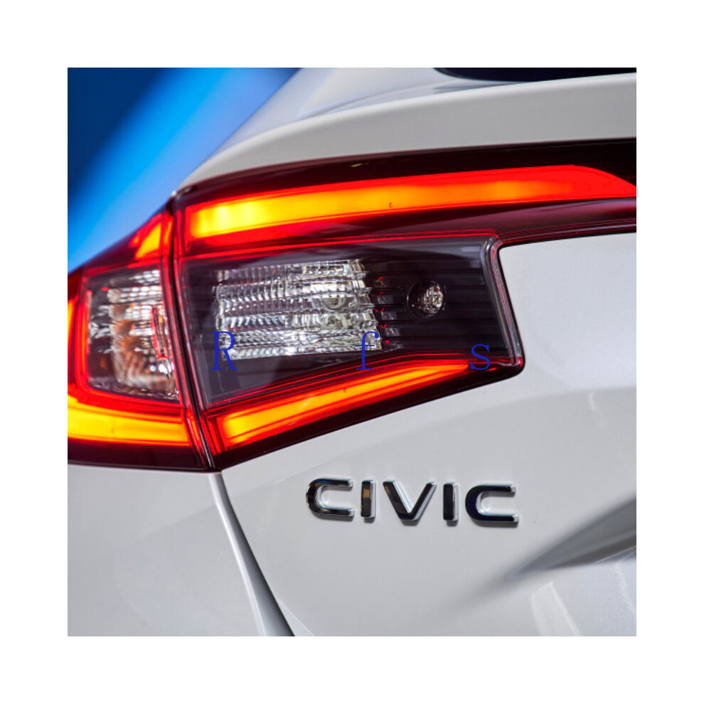 For Honda Civic Type R Logo Decal 4Dr Sedan Gloss Civic Typr Letters Black 8105270544499